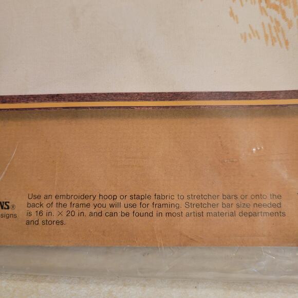 Sunset Stitchery "Country Home" Needlepoint Kit 16x20 Frame Sealed 1976 Sealed - Picture 8 of 15